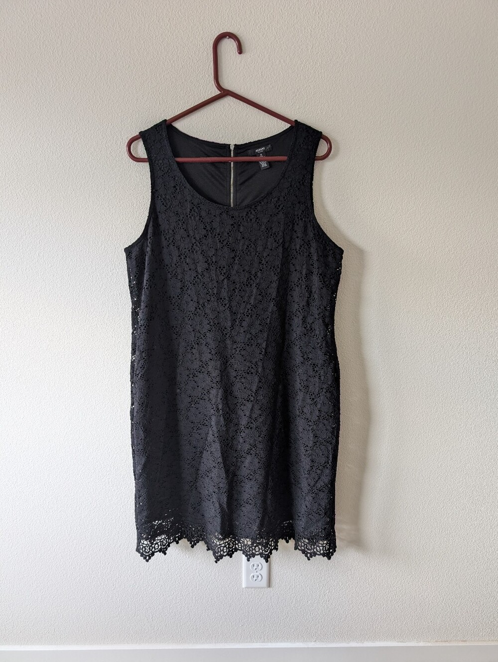 Black Lace Sleeveless Slip Dress